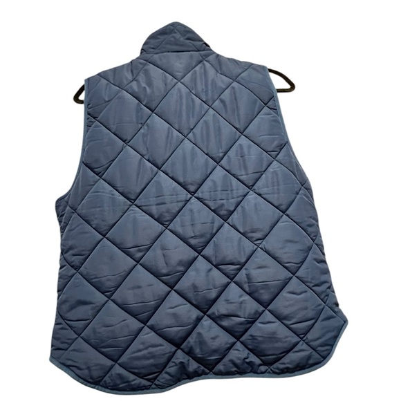 J Crew Quilted Full Zip Puffer Vest Size Medium Womens Dark Navy Blue Outdoor XL - Picture 2 of 4